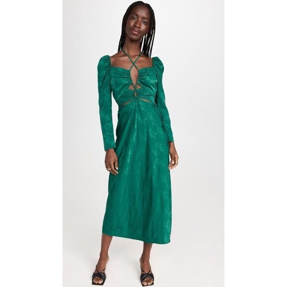 WAYF Adeline Halter Cut Out Midi Dress NWT - Picture 1 of 11